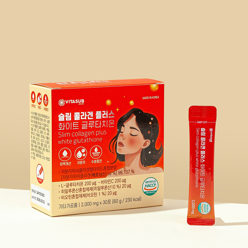 VITASUB塑形胶原蛋白 PLUS・亮肤谷胱甘肽(2000mgx30条) 1