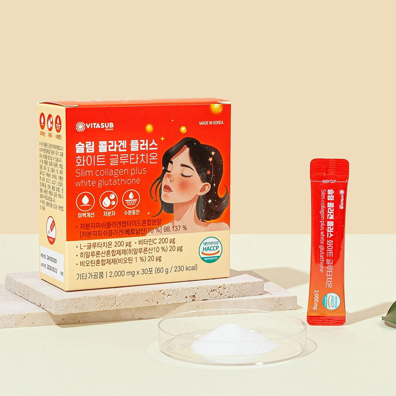 VITASUB塑形胶原蛋白 PLUS・亮肤谷胱甘肽(2000mgx30条) 4